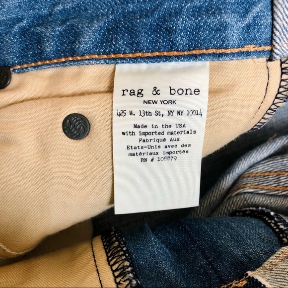 NWOT Rag & Bone Marilyn Crop Straight Jeans in Reverse Salvage - Picture 7 of 13